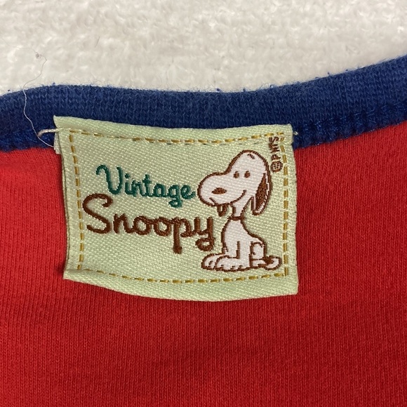Vintage snoopy 6m red blue snap sleeper - Picture 6 of 8